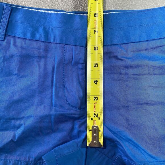 J CREW Broken In Chino Shorts Classic Fit Low Rise Pockets Twill Womens 0 Blue - Picture 5 of 8